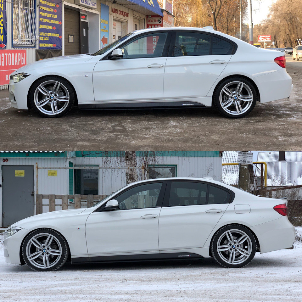 Установка пружин H&R, вместо Eibach ProKit. Сравнение. История от  ddesignlive о BMW 3 series ->330 R20 Vossen