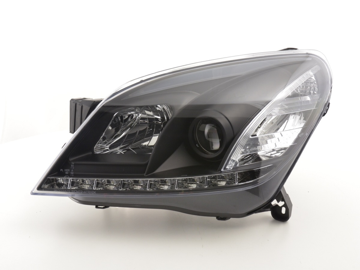 Opel Astra H 04-09 Фары с LED габаритами черные, FK Automotive — Купить в  интернет-магазине Golf Tuning