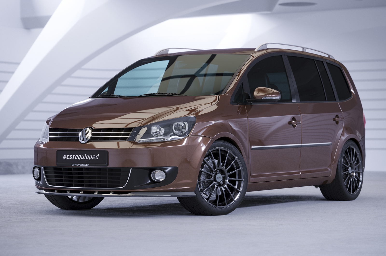 VW Touran I (Typ 1T) 2010-2015 Накладка на передний бампер carbon look, CSR  Automotive — Купить в интернет-магазине Golf Tuning