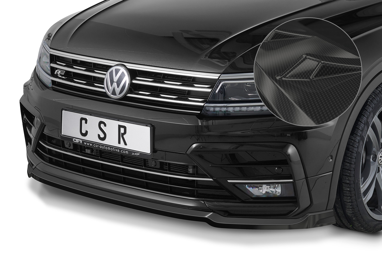 Отзывы VW Tiguan II 16-19 Накладка на передний бампер Carbon look. Читать 0  отзывов.