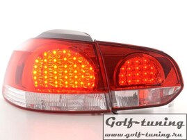 VW Golf 6 Фонари светодиодные, красно-белые