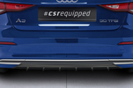 Audi A3 8Y Седан 20- Накладка на задний бампер Carbon look матовая
