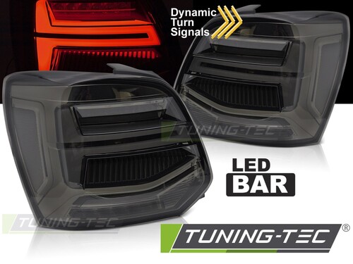 VW POLO 6R 09-17 Фонари led bar тонированные с бегающим поворотником