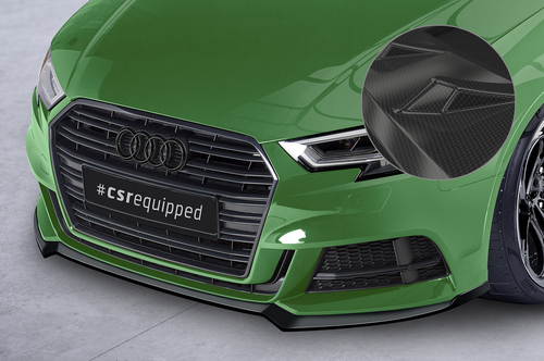 Audi A3 8V S-Line 16-20 Накладка переднего бампера Carbon look