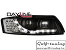 Audi A4 8E 00-04 Фары Devil eyes, Dayline черные с светодиодным поворотником