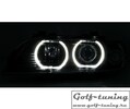 BMW E39 95-00 Фары с Led ангельскими глазками и линзами черные