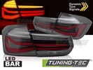 BMW F30 11-18 Фонари lightbar design с бегающим поворотником тонированные