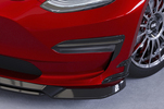 Tesla Model 3 17- Накладки на передний бампер Carbon Look матовые