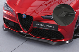 Alfa Romeo Giulia (952) Veloce 16-22 Накладка на передний бампер Carbon look матовая