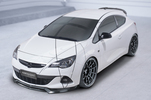 Opel Astra J GTC 18- Сплиттер центральный Carbon look матовый для накладки на передний бампер CSL695