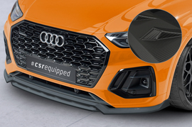 Audi Q5/Q5 Sportback S-Line 20- Накладка на передний бампер Carbon look матовая