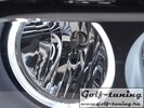 BMW X5 00-03 Фары с линзами и ангельскими глазками черные под ксенон
