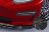 Tesla Model 3 17- Накладки на передний бампер Carbon Look глянец