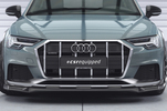 Audi A6 C8 универсал Allroad 19- Накладка на передний бампер  Carbon look матовая