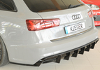 Audi A6 4G/C7 14-18 Боковые накладки глянцевые на S Line бампер