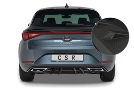 Seat Leon 4 20- Накладка на задний бампер Carbon look матовая