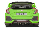 Honda Civic FK8 Type R 17- Накладка на задний бампер Racing c CSR-logo