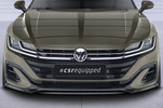 VW Arteon R-Line 20- Сплиттер центральный Carbon look матовый для накладки на передний бампер CSL692