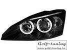 Ford Focus 01-04 Фары с линзами и ангельскими глазками черные