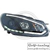VW Golf 6 Фары Devil eyes, Dayline черные Light Tube design