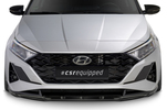 Hyundai i20 20- Накладка переднего бампера Carbon look матовая