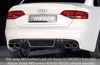 Audi S4 B8/B81 08-11 Диффузор для заднего бампера черный