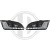 Ford Focus 04-08 Фары Devil eyes, Dayline черные с светодиодным поворотником