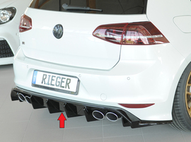 VW Golf 7 R/R Line 12-16 Накладка на задний бампер/диффузор глянцевая