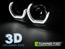 BMW E39 95-03 Фары 3D LEd Angel Eyes черные с светодиодным поворотником