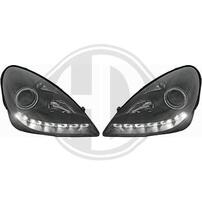 Mercedes R171 04-11 Фары Devil eyes, Dayline черные