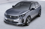 Peugeot 3008 20- Накладка на передний бампер Carbon look матовая