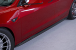 Tesla Model 3 17- Накладки на пороги глянцевые