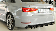 Audi A3 8V Седан/Кабрио 12-16 Накладка на задний бампер/диффузор глянцевая