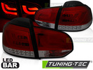 VW Golf 6 08-12 Фонари LED BAR красно-тонированные