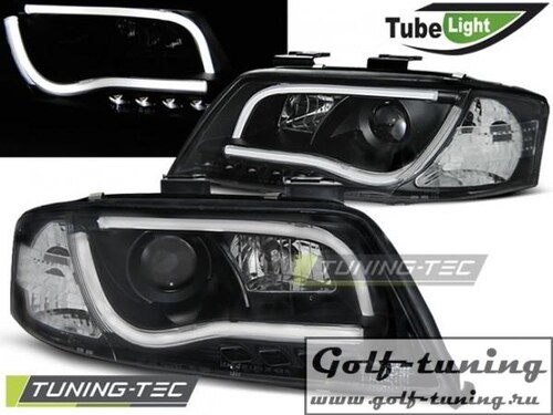 Audi A6 01-04 Фары Led Tube Lights черные