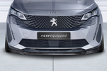 Peugeot 3008 20- Накладка на передний бампер Carbon look матовая