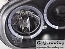 VW Golf 4 Фары с линзами и ангельскими глазками черные