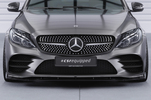 Mercedes Benz C-Klasse W205 AMG-Line18-21 Накладка на передний бампер Carbon look матовая