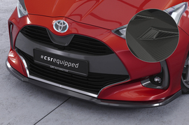Toyota Yaris 20- Накладка на передний бампер Carbon look матовая
