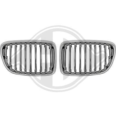 BMW X1 09-15 Решетки радиатора (ноздри) хром