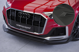Audi Q7 S-Line 19- Накладка на передний бампер Carbon look матовая