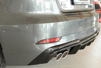 Audi A3 8V 3/5Дв Хэтчбек 16-19 Накладка на задний бампер/диффузор глянцевая