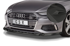 Audi A6 C8 (F2) 18- Накладка переднего бампера Carbon look матовая