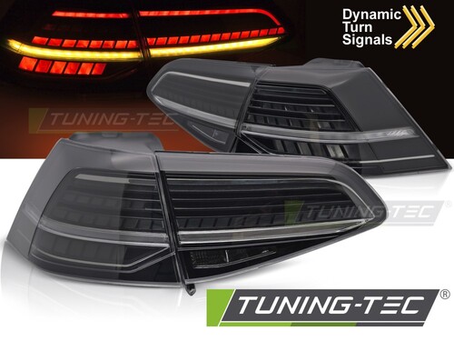 VW GOLF 7 13-20 Фонари led bar тонированные с бегающим поворотником