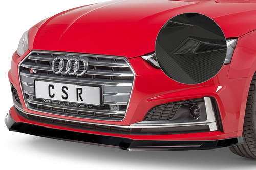Audi A5 F5 S-Line / S5 F5 16-19 Накладка на передний бампер Carbon look