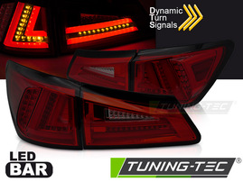 LEXUS IS II 06-13 Фонари lightbar design красно-тонированные с бегающим поворотником