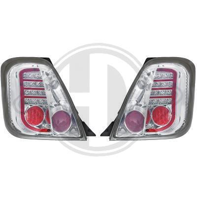 FIAT 500 07-15 Фонари светодиодные, хром