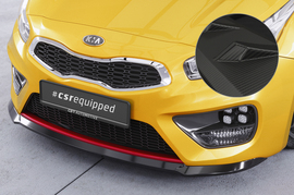 Kia Ceed/Pro Ceed GT 12-18 Накладка на передний бампер Carbon look матовая