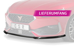 Seat Cupra Leon IV 20- Накладка переднего бампера Carbon look матовая