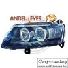 Audi A6 4F 04-08 Фары с ангельскими глазками и линзами черные